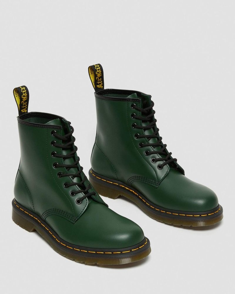 Botas Dr Martens 1460 Smooth Cuero Encaje Up Boots (Smooth Cuero) Verde | HW30-C5UO