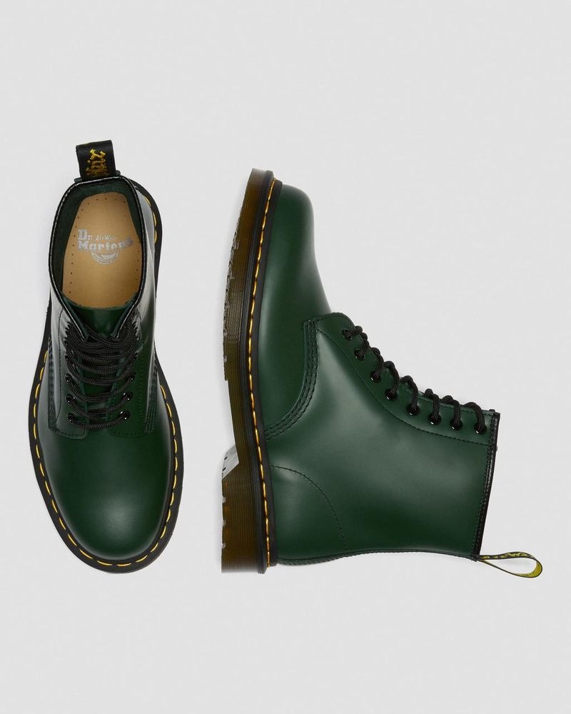 Botas Dr Martens 1460 Smooth Cuero Encaje Up Boots (Smooth Cuero) Verde | HW30-C5UO