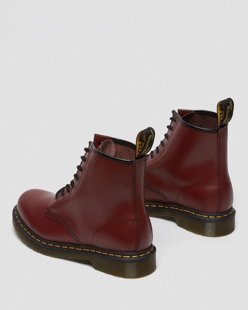 Botas Dr Martens 1460 Smooth Cuero Encaje Up Boots (Smooth Cuero) Rojas | WB16-S8ZK