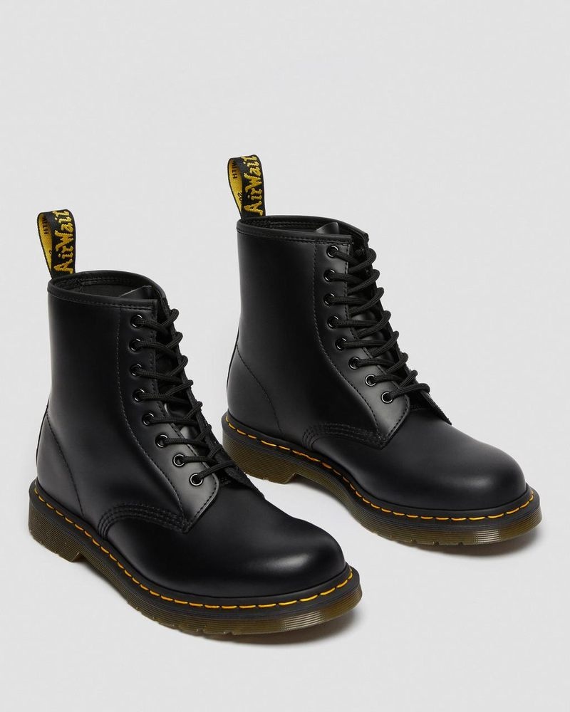 Botas Dr Martens 1460 Smooth Cuero Encaje Up Boots (Smooth Cuero) Negras | UP62-I6PK