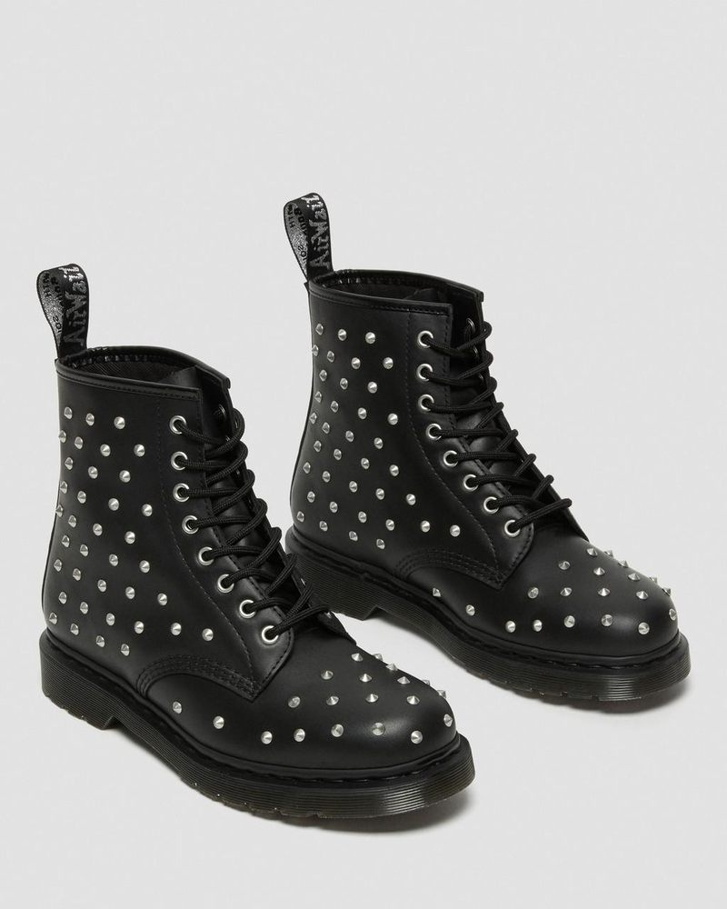 Botas Dr Martens 1460 Stud Wanama Cuero Encaje Up Boots (Wanama) Negras | GH99-K0QG