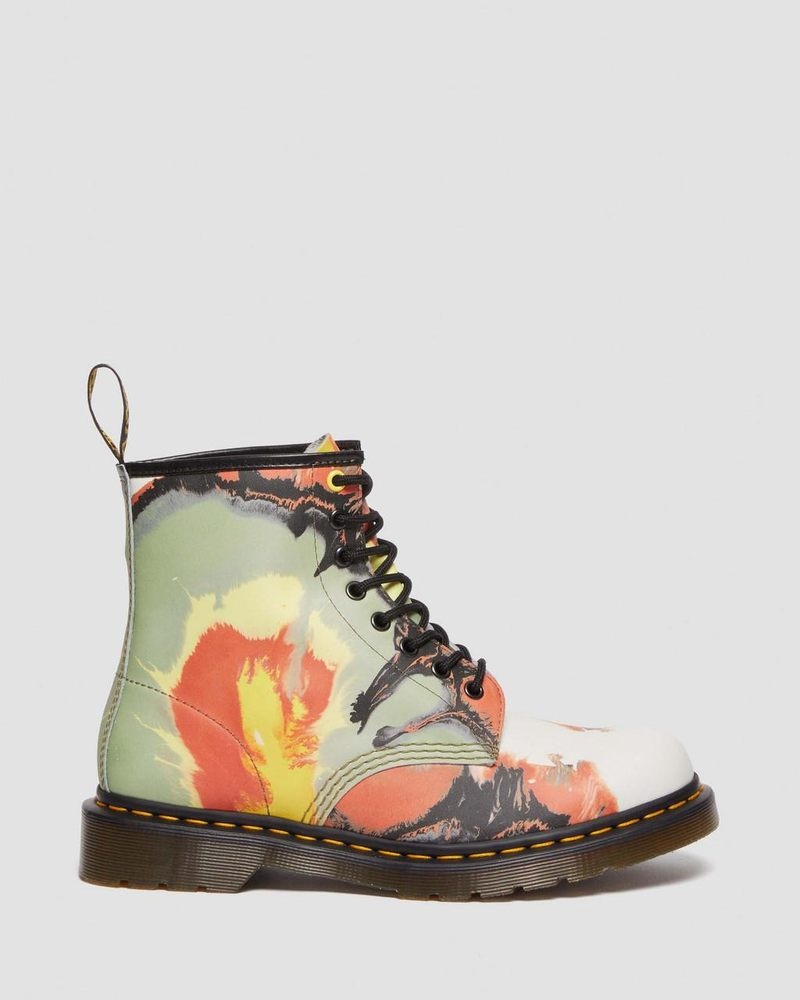 Botas Dr Martens 1460 Tate 'Volcanic Flare' Cuero Encaje Up Boots (Backhand) Multi | GS27-O1AL