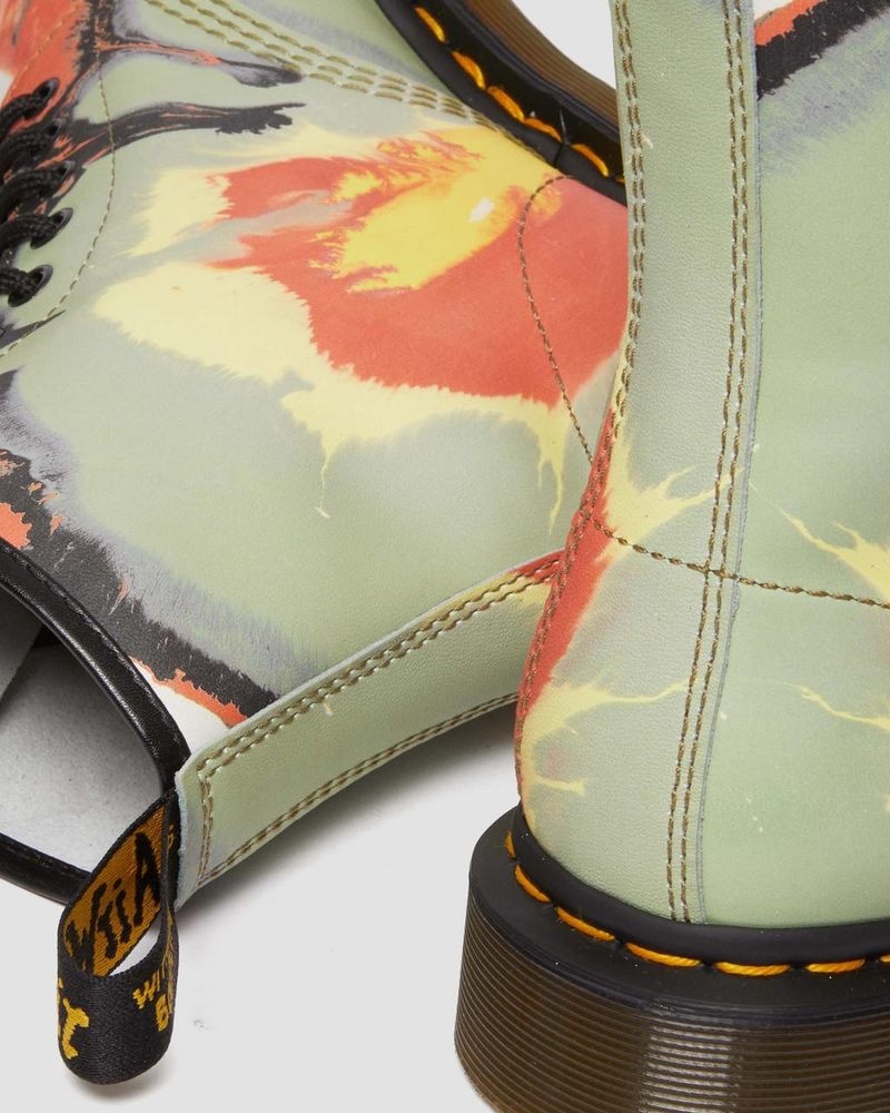 Botas Dr Martens 1460 Tate 'Volcanic Flare' Cuero Encaje Up Boots (Backhand) Multi | GS27-O1AL