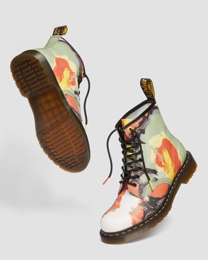 Botas Dr Martens 1460 Tate 'Volcanic Flare' Cuero Encaje Up Boots (Backhand) Multi | GS27-O1AL