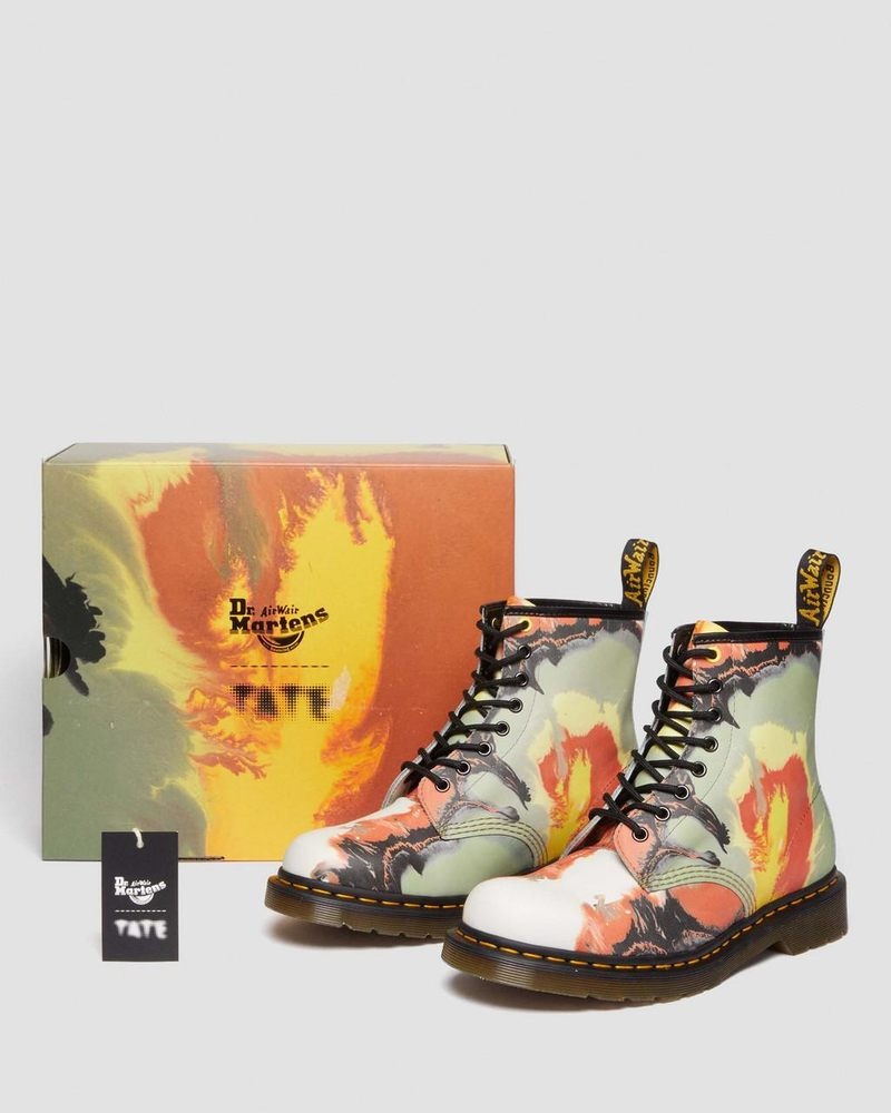 Botas Dr Martens 1460 Tate 'Volcanic Flare' Cuero Encaje Up Boots (Backhand) Multi | GS27-O1AL