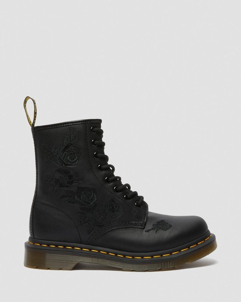 Botas Dr Martens 1460 Vonda Mono - Floral Boots (Softy T) Negras | KR77-G5QD