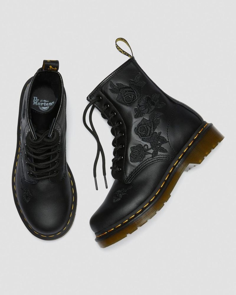 Botas Dr Martens 1460 Vonda Mono - Floral Boots (Softy T) Negras | KR77-G5QD