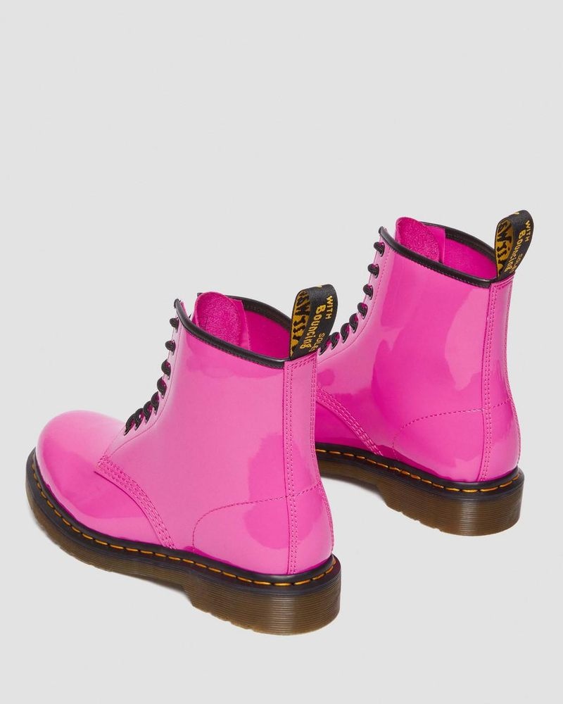 Botas Dr Martens 1460 - Charol Cuero Encaje Up Boots (Charol Cuero) Rosas | PO62-X1OX