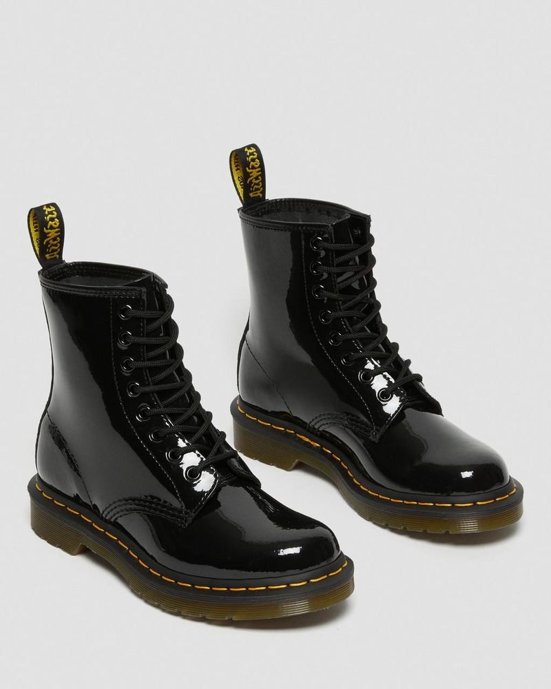 Botas Dr Martens 1460 - Charol Cuero Encaje Up Boots (Charol Cuero) Negras | BX60-G2IR