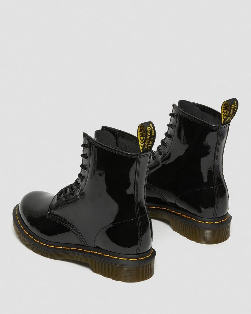 Botas Dr Martens 1460 - Charol Cuero Encaje Up Boots (Charol Cuero) Negras | BX60-G2IR