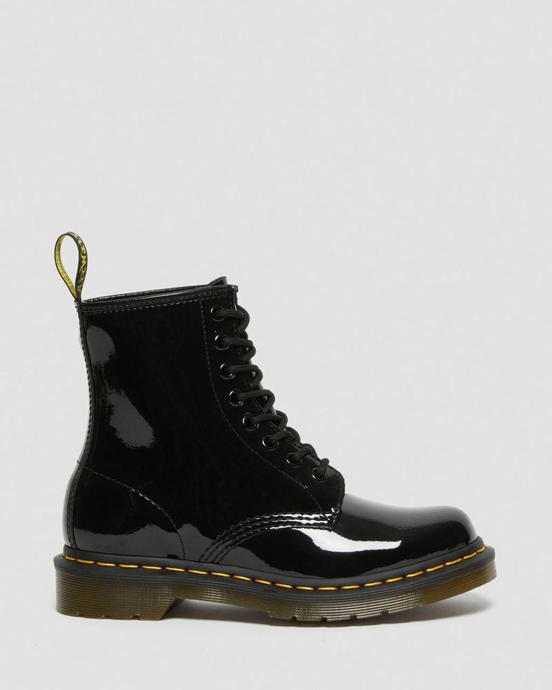 Botas Dr Martens 1460 - Charol Cuero Encaje Up Boots (Charol Cuero) Negras | BX60-G2IR