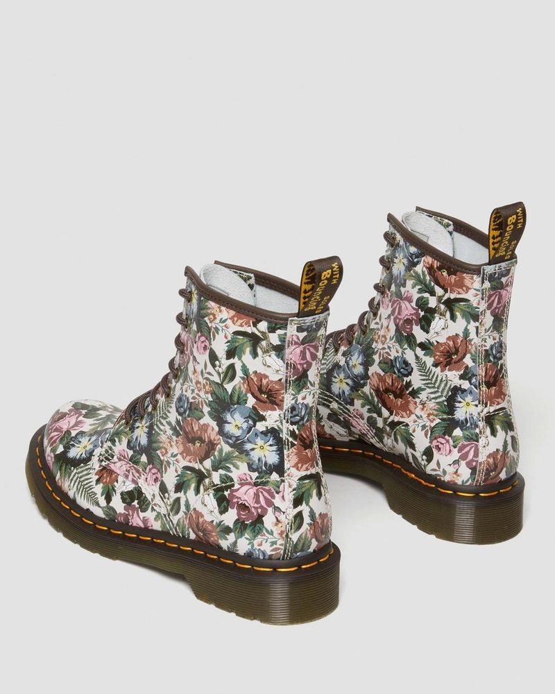 Botas Dr Martens 1460 - English Garden Cuero Encaje Up Boots (Backhand) Multi | NP81-H5TB