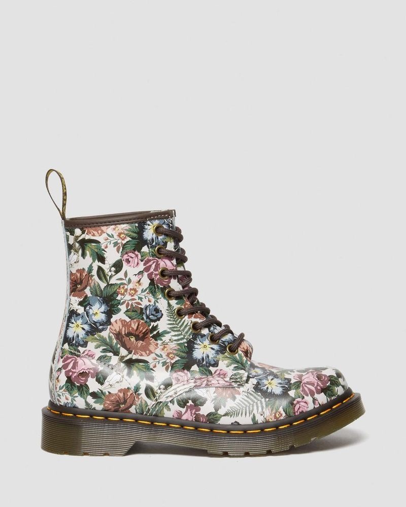 Botas Dr Martens 1460 - English Garden Cuero Encaje Up Boots (Backhand) Multi | NP81-H5TB