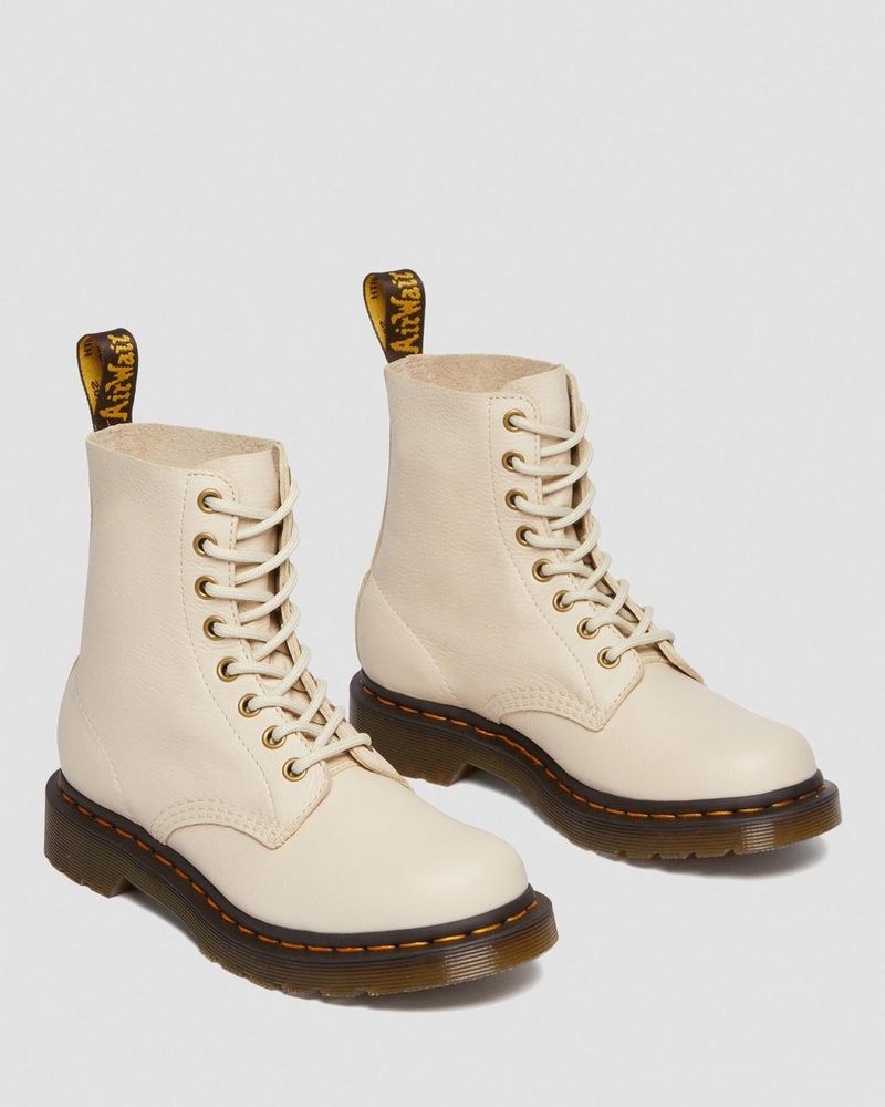 Botas Dr Martens 1460 - Pascal Virginia Cuero Boots (Virginia) Beige | LG58-O2RV