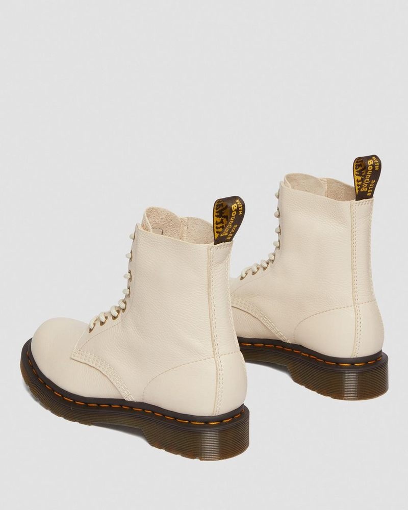 Botas Dr Martens 1460 - Pascal Virginia Cuero Boots (Virginia) Beige | LG58-O2RV