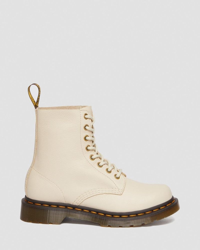 Botas Dr Martens 1460 - Pascal Virginia Cuero Boots (Virginia) Beige | LG58-O2RV