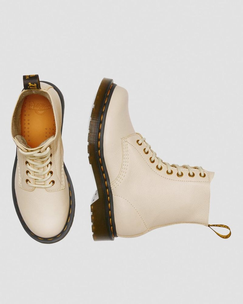 Botas Dr Martens 1460 - Pascal Virginia Cuero Boots (Virginia) Beige | LG58-O2RV