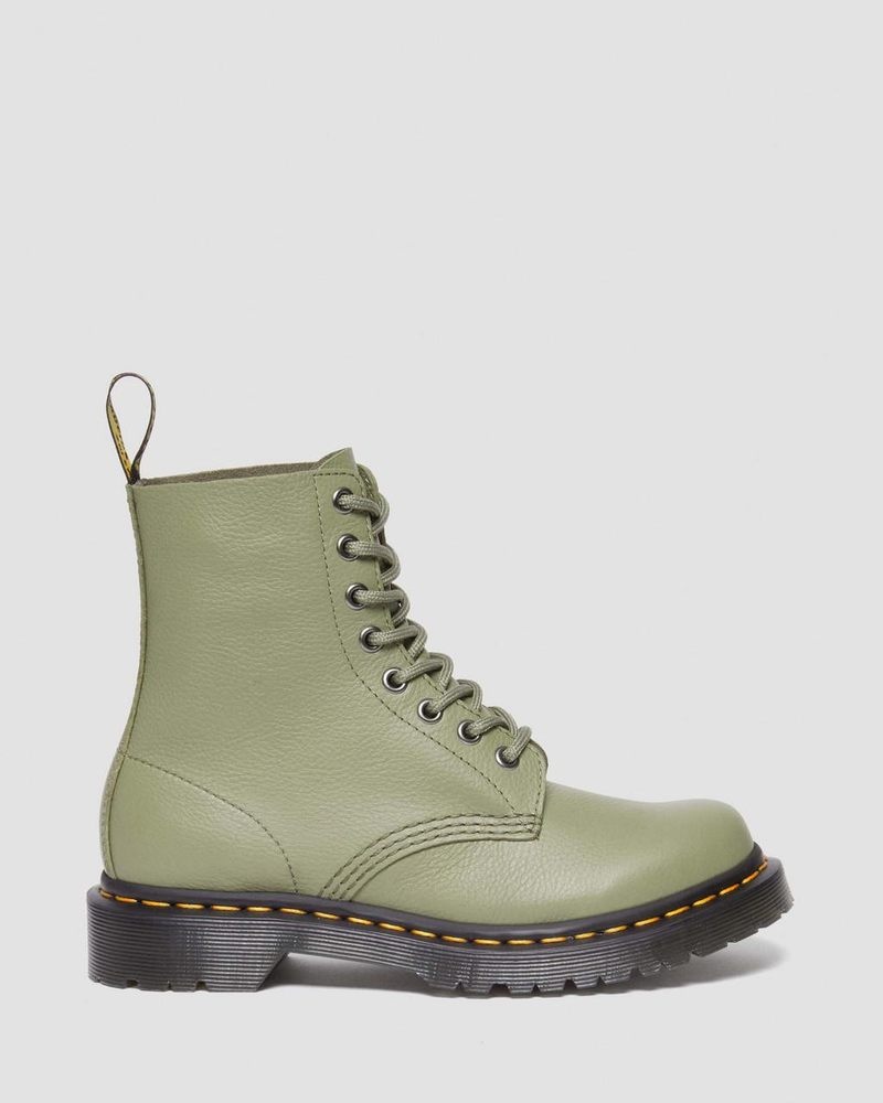 Botas Dr Martens 1460 - Pascal Virginia Cuero Boots (Virginia) Verde Oliva | WP33-G6EI