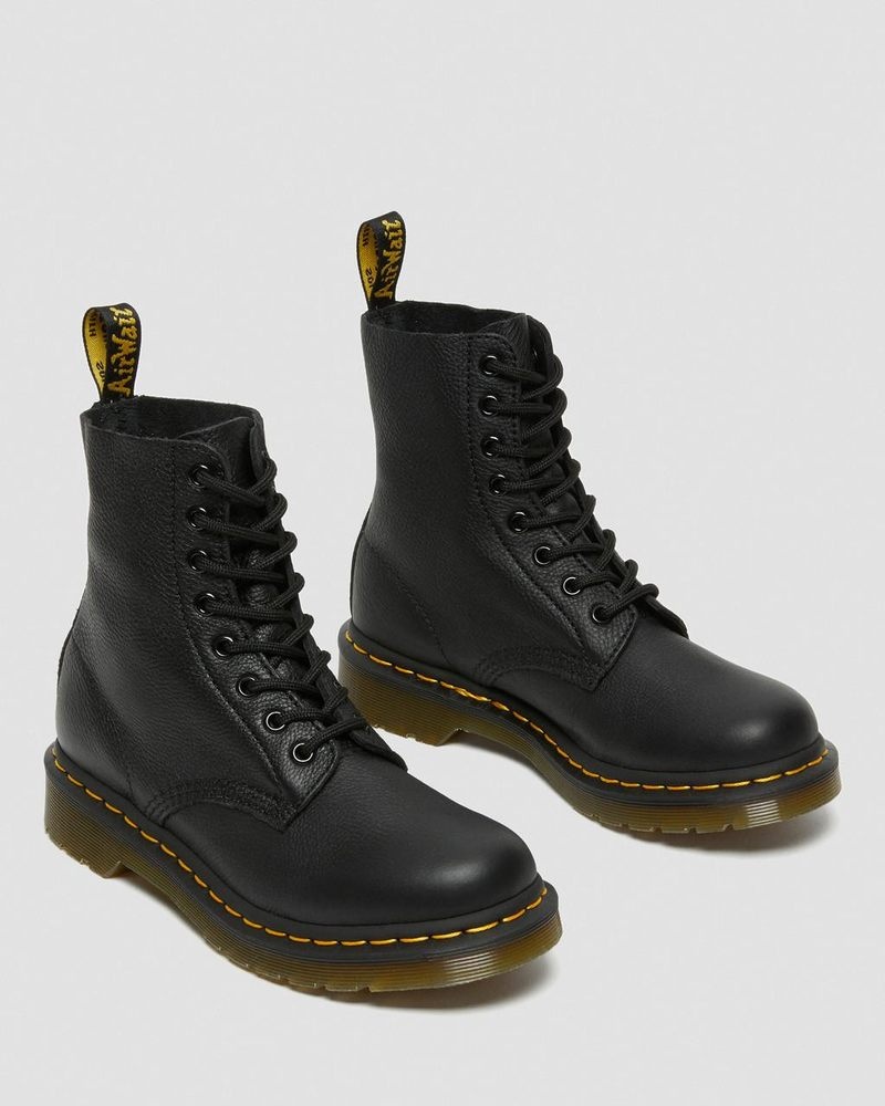 Botas Dr Martens 1460 - Pascal Virginia Cuero Boots (Virginia) Negras | NC26-D3OT