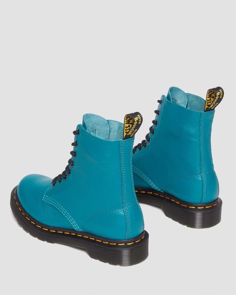 Botas Dr Martens 1460 - Pascal Virginia Cuero Boots (Virginia) Verde | GM43-Q0XQ