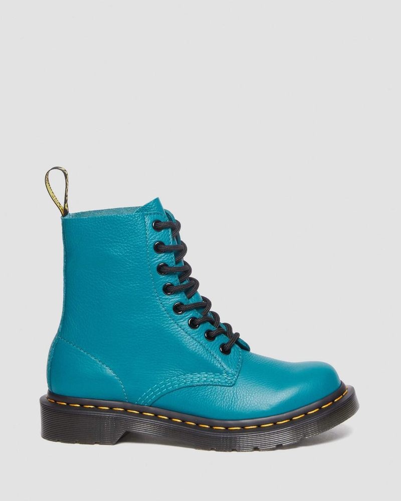 Botas Dr Martens 1460 - Pascal Virginia Cuero Boots (Virginia) Verde | GM43-Q0XQ