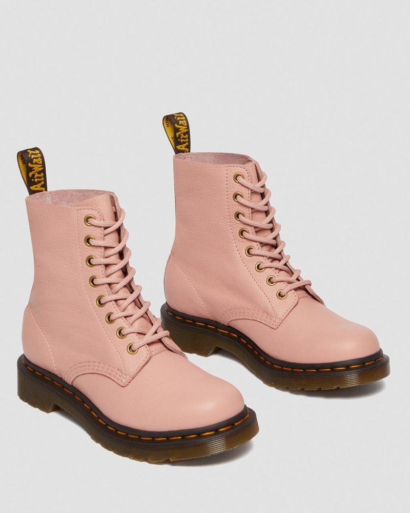 Botas Dr Martens 1460 - Pascal Virginia Cuero Boots (Virginia) Beige | JX93-K2FG