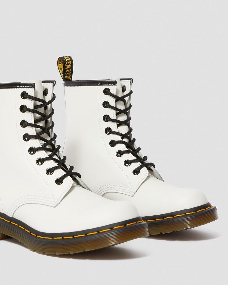 Botas Dr Martens 1460 - Smooth Cuero Encaje Up Boots (Smooth Cuero) Blancas | LR30-I4CC