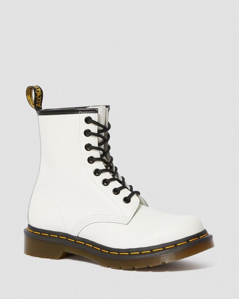 Botas Dr Martens 1460 - Smooth Cuero Encaje Up Boots (Smooth Cuero) Blancas | LR30-I4CC