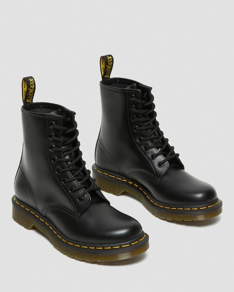 Botas Dr Martens 1460 - Smooth Cuero Encaje Up Boots (Smooth Cuero) Negras | EP63-R5BU