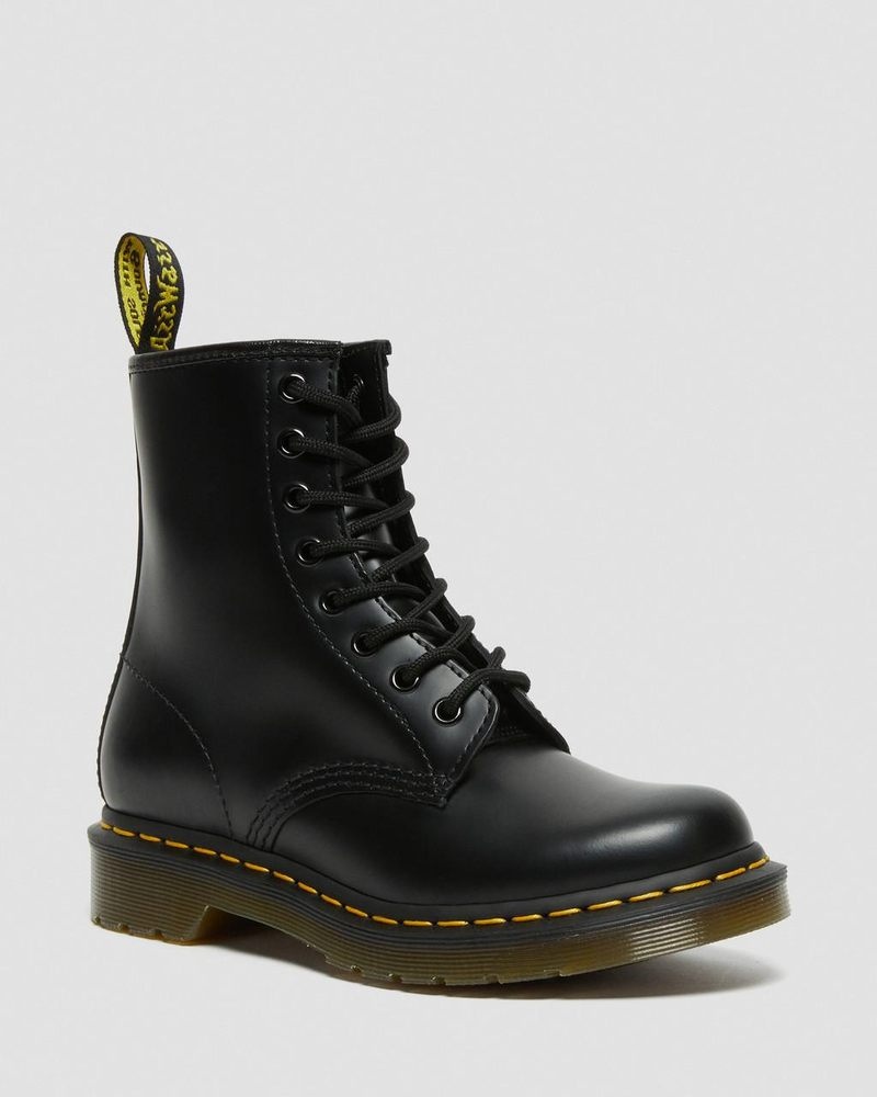 Botas Dr Martens 1460 - Smooth Cuero Encaje Up Boots (Smooth Cuero) Negras | EP63-R5BU