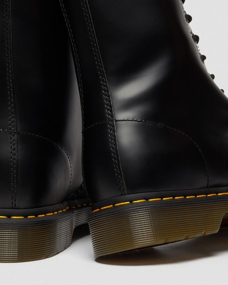 Botas Dr Martens 1490 Smooth Cuero Mid Calf Boots (Smooth Cuero) Negras | DI32-G4FU