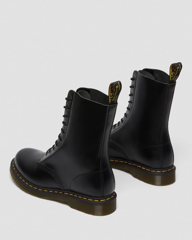 Botas Dr Martens 1490 Smooth Cuero Mid Calf Boots (Smooth Cuero) Negras | DI32-G4FU