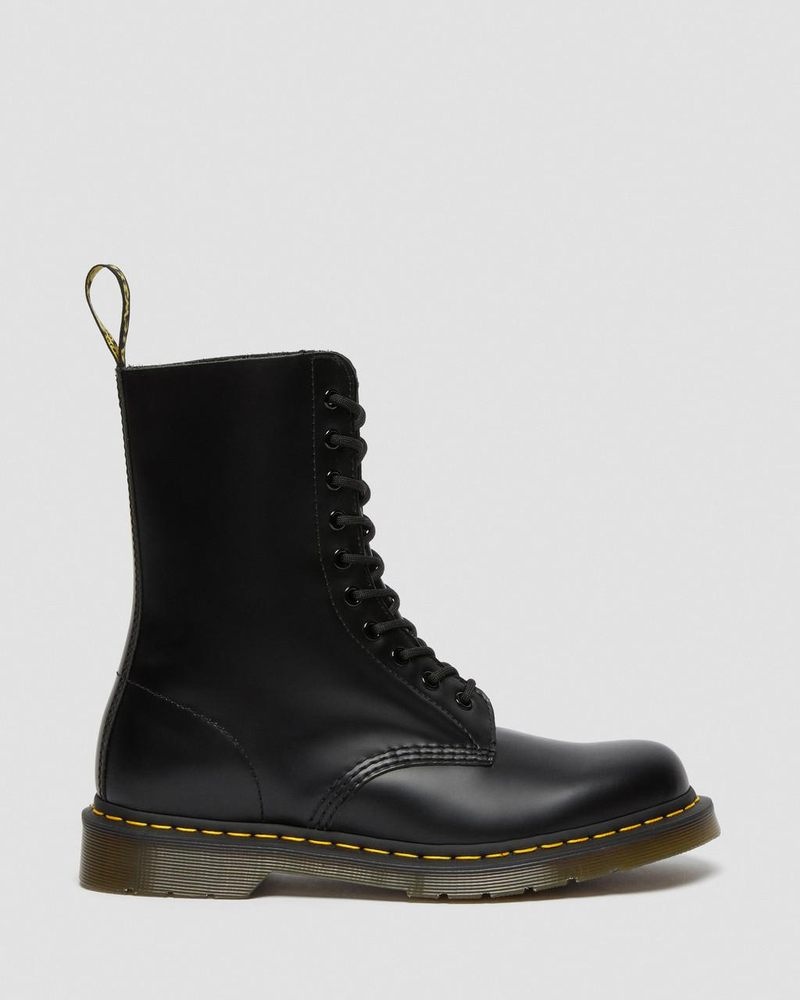 Botas Dr Martens 1490 Smooth Cuero Mid Calf Boots (Smooth Cuero) Negras | DI32-G4FU