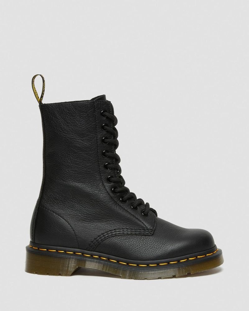 Botas Dr Martens 1490 Virginia Cuero Mid Calf Boots (Virginia) Negras | BS49-Q9TS