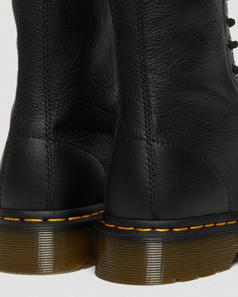 Botas Dr Martens 1490 Virginia Cuero Mid Calf Boots (Virginia) Negras | BS49-Q9TS