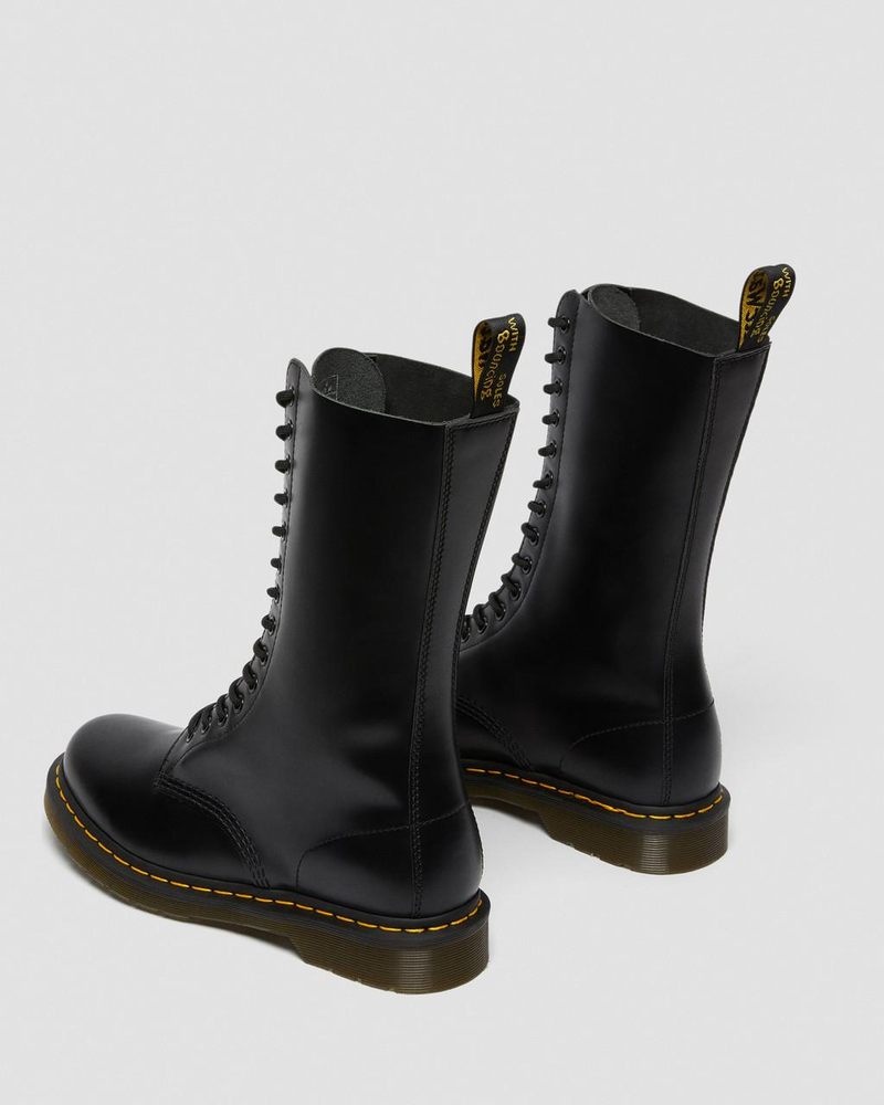 Botas Dr Martens 1914 Smooth Cuero Altas Boots (Smooth Cuero) Negras | PA17-X9NS