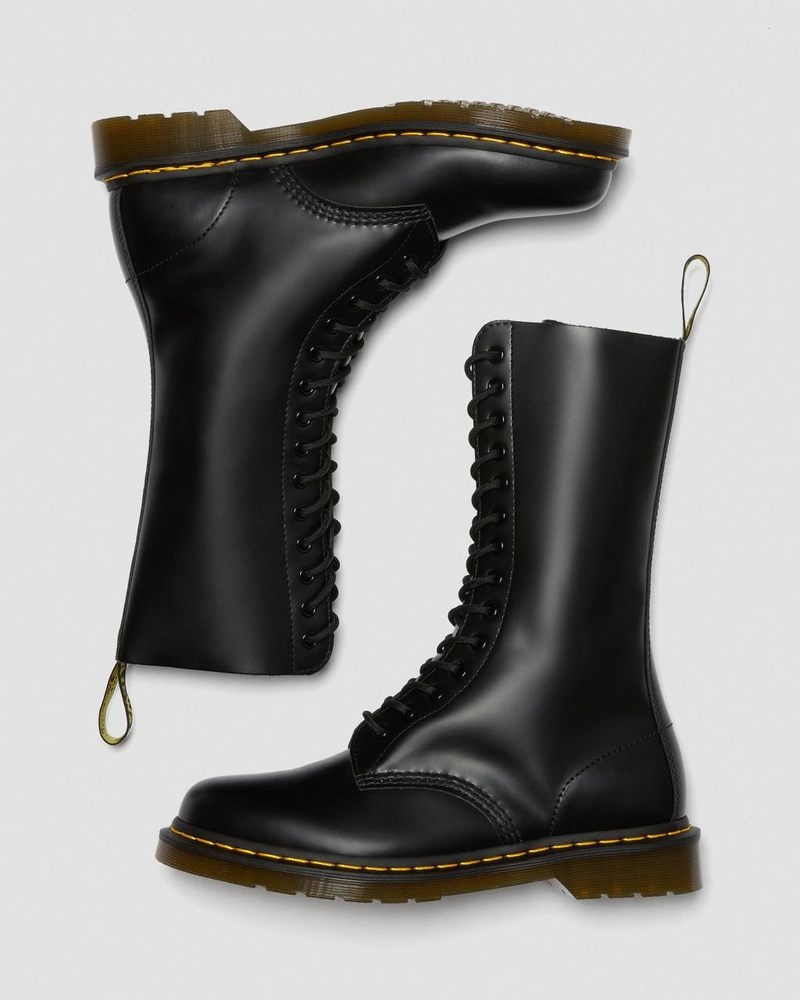 Botas Dr Martens 1914 Smooth Cuero Altas Boots (Smooth Cuero) Negras | PA17-X9NS