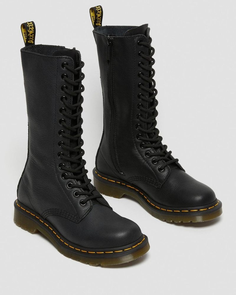 Botas Dr Martens 1B99 Virginia Cuero Mid Calf Boots (Virginia) Negras | HU10-P0GJ