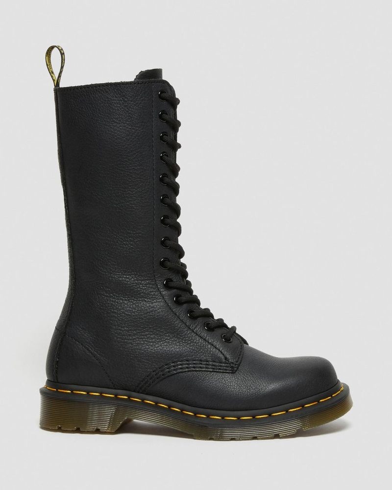 Botas Dr Martens 1B99 Virginia Cuero Mid Calf Boots (Virginia) Negras | HU10-P0GJ