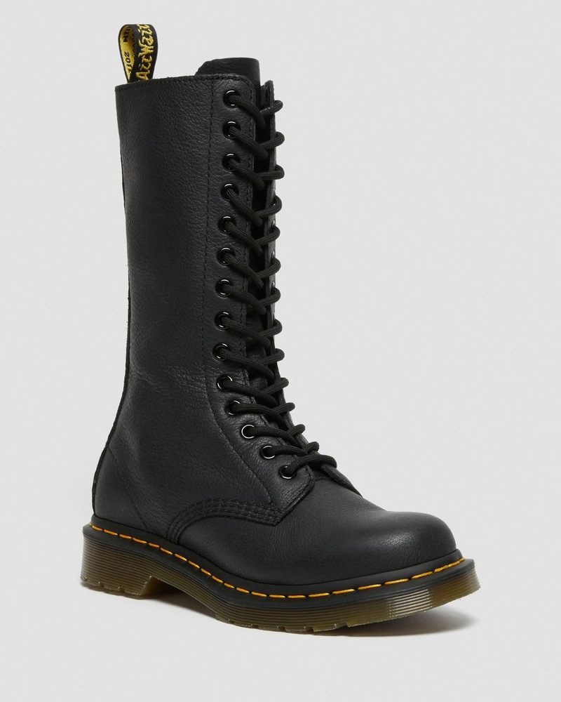 Botas Dr Martens 1B99 Virginia Cuero Mid Calf Boots (Virginia) Negras | HU10-P0GJ