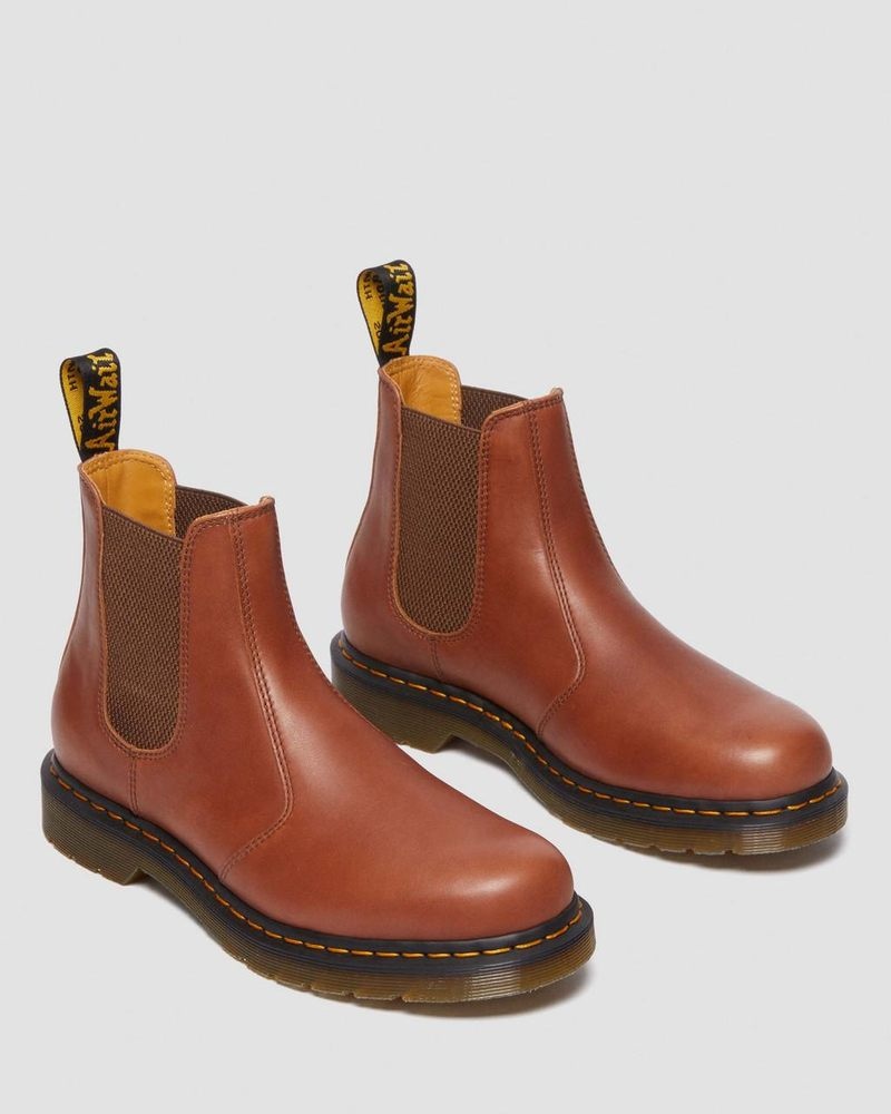 Botas Dr Martens 2976 Carrara Cuero Chelsea Boots (Carrara) Saddle Tan | ZH83-N3NP