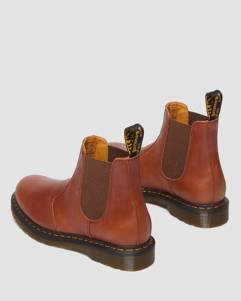 Botas Dr Martens 2976 Carrara Cuero Chelsea Boots (Carrara) Saddle Tan | ZH83-N3NP