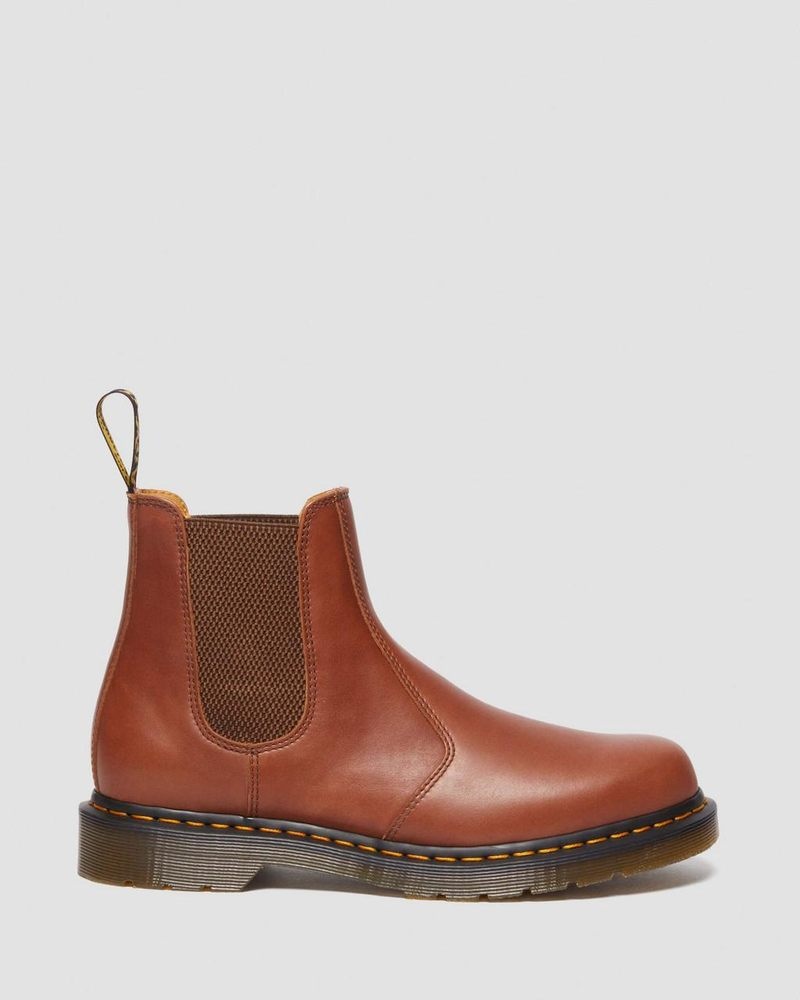 Botas Dr Martens 2976 Carrara Cuero Chelsea Boots (Carrara) Saddle Tan | ZH83-N3NP