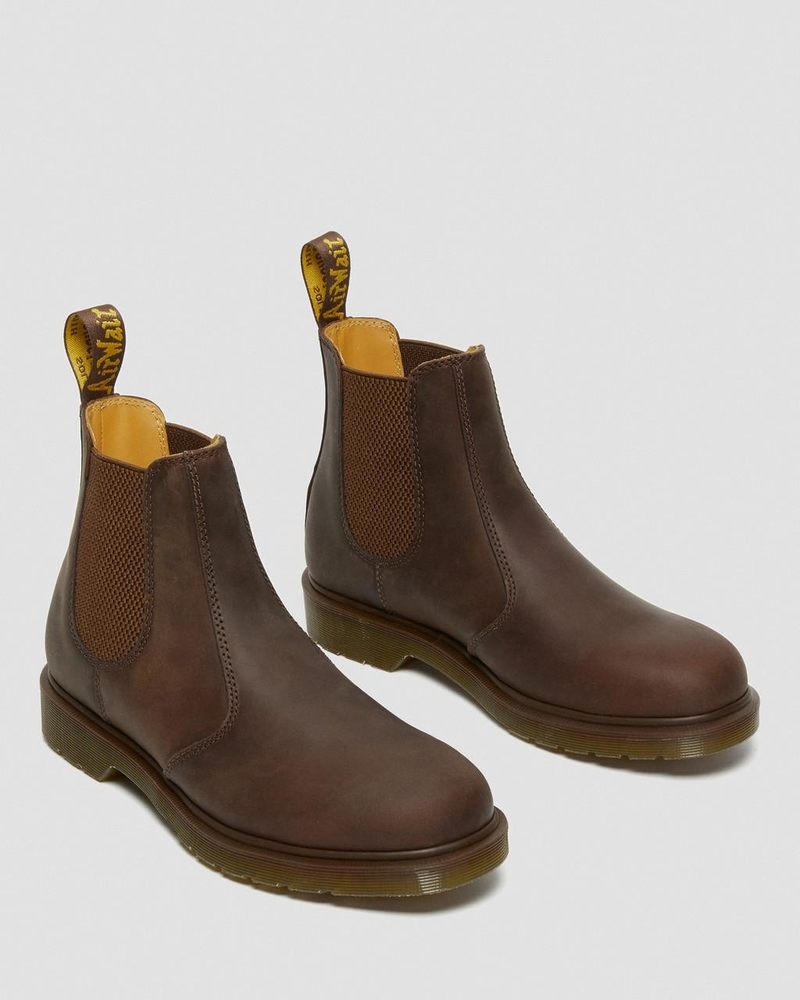 Botas Dr Martens 2976 Crazy Horse Cuero Chelsea Boots (Crazy Horse) Marrones | FQ35-J4NY