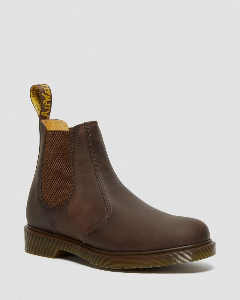 Botas Dr Martens 2976 Crazy Horse Cuero Chelsea Boots (Crazy Horse) Marrones | FQ35-J4NY