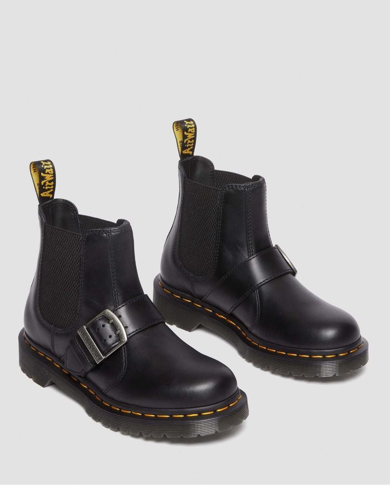 Botas Dr Martens 2976 Hebilla Pull Up Cuero Chelsea Boots (Pull Up) Negras | WJ69-X7SK