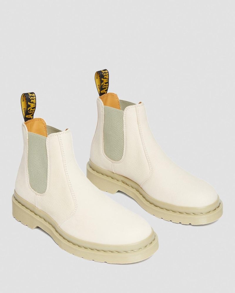 Botas Dr Martens 2976 Mono Milled Nubuck Cuero Chelsea Boots (Milled Nubuck Wp) Beige | MG36-S4FI