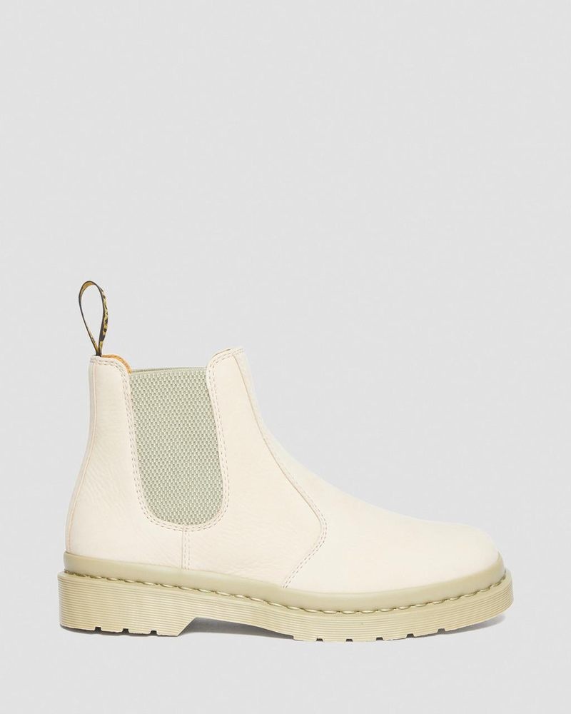 Botas Dr Martens 2976 Mono Milled Nubuck Cuero Chelsea Boots (Milled Nubuck Wp) Beige | MG36-S4FI