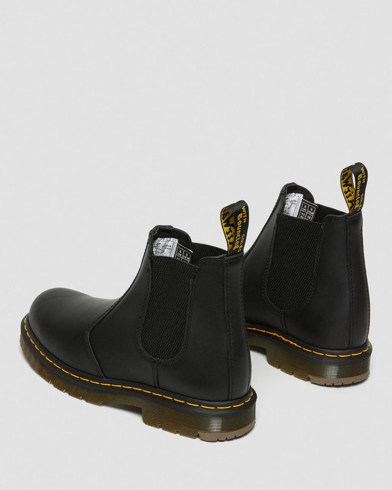 Botas Dr Martens 2976 Slip Resistant Cuero Chelsea Boots (Industrial Full Grain) Negras | NS54-E2OM