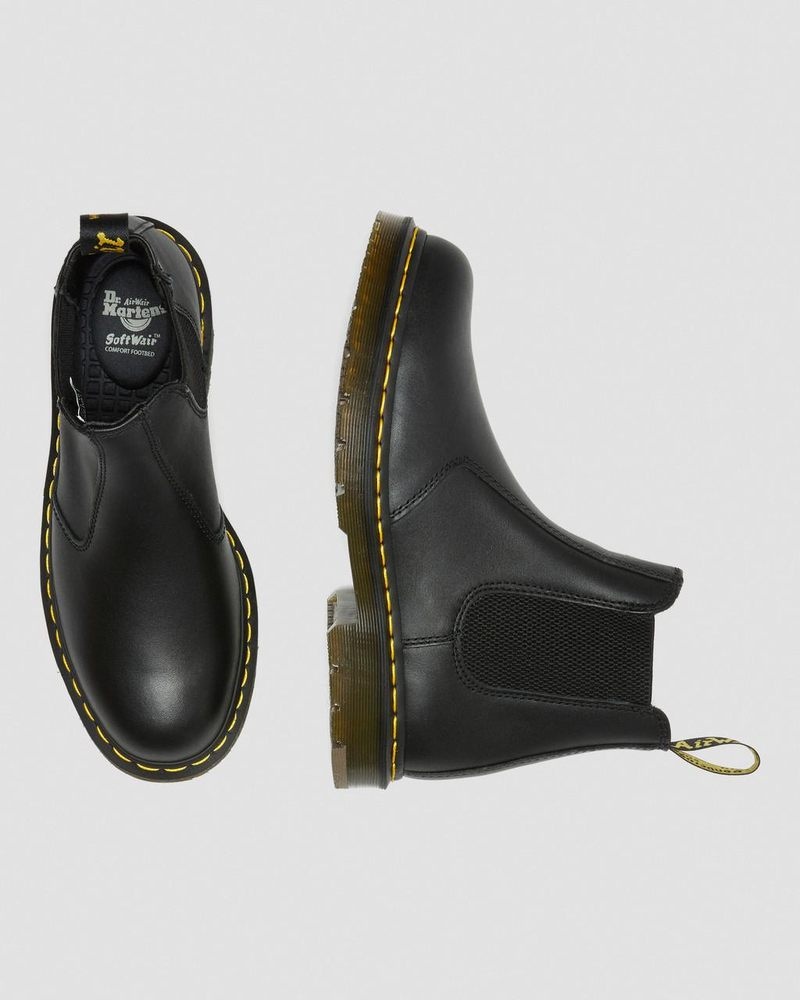 Botas Dr Martens 2976 Slip Resistant Cuero Chelsea Boots (Industrial Full Grain) Negras | NS54-E2OM